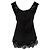 Top sin mangas de seda negra con ribete de encaje Dolce & Gabbana Negro - vista 3