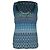 Top Missoni Chevron con cristalli Tan in rayon blu