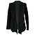 Balmain Open Front Blazer in Black Suede
