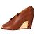 Maison Martin Margiela Maison Margiela Open-Toe Piped Wedge in Tan Leather Marrone Beige