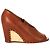 Maison Martin Margiela Maison Margiela Open-Toe Piped Wedge in Tan Leather Marrone Beige - vista 2