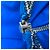 Vestido maxi Balmain com efeito drapeado e cristais em viscose azul - vista 5