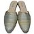 Mules Oscar De La Renta in poliestere argento a righe metalliche intrecciate Multicolore - vista 3