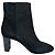 Botines de tacón alto Chloé con doble hebilla en ante negro