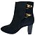 Botines de tacón alto Chloé con doble hebilla en ante negro - vista 6