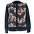 Dolce & Gabbana Cardigan mit Blumenprint aus dunkelblauem Kaschmir Marineblau