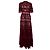Vestido maxi con adornos de encaje Zimmermann en seda borgoña Roja Burdeos