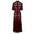 Vestido maxi con adornos de encaje Zimmermann en seda borgoña Roja Burdeos - vista 3