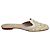 Mules ricamate Oscar De La Renta in rafia beige