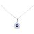 Autre Marque Collana in Pt900 Pt850 Zaffiro e Diamante Argento