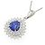 Autre Marque Collana in Pt900 Pt850 Zaffiro e Diamante Argento - vista 3