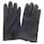 Autre Marque Dents Lederhandschuhe Blau Marineblau