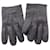 Autre Marque Dents Lederhandschuhe Blau Marineblau - Ansicht 4
