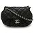 Borsa a tracolla Chanel Matelassé in pelle d'agnello con catena Nero