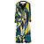 Emilio Pucci Maxikleid mit geometrischem Print Blau Beige Grün Gelb Dunkelblau