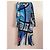 Abito Emilio Pucci Stampa Geometrica Blu e Bianca Nero Bianco Verde Grigio Blu chiaro - vista 5