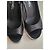 Chanel Sandali con Zeppa in Pelle Nera e Argento Nero Metallico - vista 9