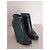 Stivaletti Chanel in pelle traforata verde e nera Nero - vista 11