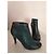 Stivaletti Chanel in pelle traforata verde e nera Nero - vista 12