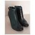 Stivaletti Chanel in pelle traforata verde e nera Nero - vista 15