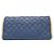 Chanel 2.55 Borsa a Patta in Pelle Blu Bianco - vista 3