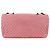 Timeless Chanel Medium Classic Flap Borsa Pelle d'Agnello Rosa - vista 2