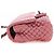 Timeless Chanel Medium Classic Flap Borsa Pelle d'Agnello Rosa - vista 3