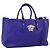 Borsa Tote VERSACE Medusa in pelle 2 vie Blu Tono Oro Auth BA14875V