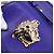 Borsa Tote VERSACE Medusa in pelle 2 vie Blu Tono Oro Auth BA14875V - vista 11