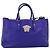 Borsa Tote VERSACE Medusa in pelle 2 vie Blu Tono Oro Auth BA14875V - vista 13