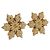 CHANEL Pierce Metal Gold Tone CC Auth 198819