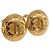 Orecchini CHANEL metallo Gold Tone CC Auth 198844V