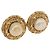 Orecchini CHANEL Metallo Tono Oro CC Auth 198820