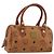 Borsa MCM Logogram Vicetos Mini Boston Bag PVC Leather Brown Gold Auth mr2858 Marrone D'oro