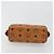 Borsa MCM Logogram Vicetos Mini Boston Bag PVC Leather Brown Gold Auth mr2858 Marrone D'oro - vista 5