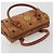 Borsa MCM Logogram Vicetos Mini Boston Bag PVC Leather Brown Gold Auth mr2858 Marrone D'oro - vista 6