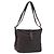 Borsa a tracolla FENDI Celeria in pelle marrone argento Auth 198325