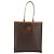 Céline Borsa Tote CELINE Macadam Canvas PVC Pelle Marrone Oro Auth 198251 D'oro - vista 13
