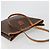 Céline Borsa Tote CELINE Macadam Canvas PVC Pelle Marrone Oro Auth 198251 D'oro - vista 6