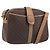 Céline Borsa a tracolla CELINE Macadam Canvas PVC Leather Brown Gold Auth ka5720A Marrone D'oro