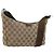 Borsa a tracolla GUCCI GG Canvas Beige Silver 35098 Auth 194248 Argento