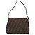 Borsa a tracolla FENDI Zucca Canvas Mamma Baguette Marrone Nero Auth 197339V - vista 2