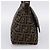 Borsa a tracolla FENDI Zucca Canvas Mamma Baguette Marrone Nero Auth 197339V - vista 3