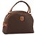 Céline Borsa a mano CELINE Macadam Canvas PVC Leather Brown Gold Auth am12157V Marrone D'oro
