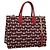 Borsa a tracolla con catena Miu Miu Canvas 2way Rosso Oro Auth 198710A D'oro