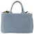PRADA Handtasche aus Stroh 2way Hellblau Gold Auth 197472A Golden - Ansicht 2