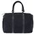 Christian Dior Trotter Canvas Boston Bag Wildleder Navy Silver Auth ka5806 Silber Marineblau - Ansicht 13