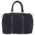 Christian Dior Trotter Canvas Boston Bag Wildleder Navy Silver Auth ka5806 Silber Marineblau - Ansicht 2