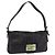 Borsa a spalla FENDI Mamma Baguette in pelle nera e argento Auth 198301SAM Nero