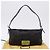 Borsa a spalla FENDI Mamma Baguette in pelle nera e argento Auth 198301SAM Nero - vista 12